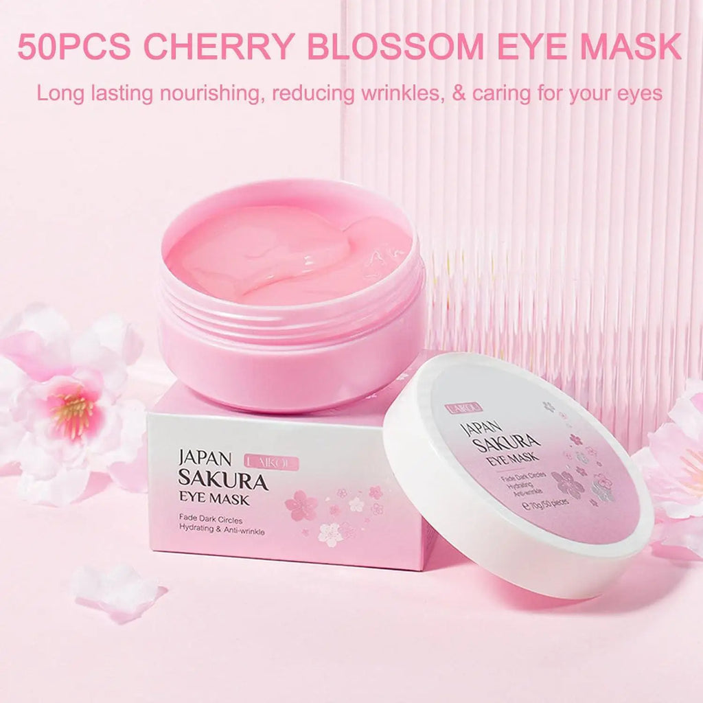 Kit de cuidado de la piel Sakura, 14 unids/set de mascarilla facial hidratante, crema facial de esencia, mascarilla para ojos y mascarilla labial, kit de cuidado de la piel para mujeres