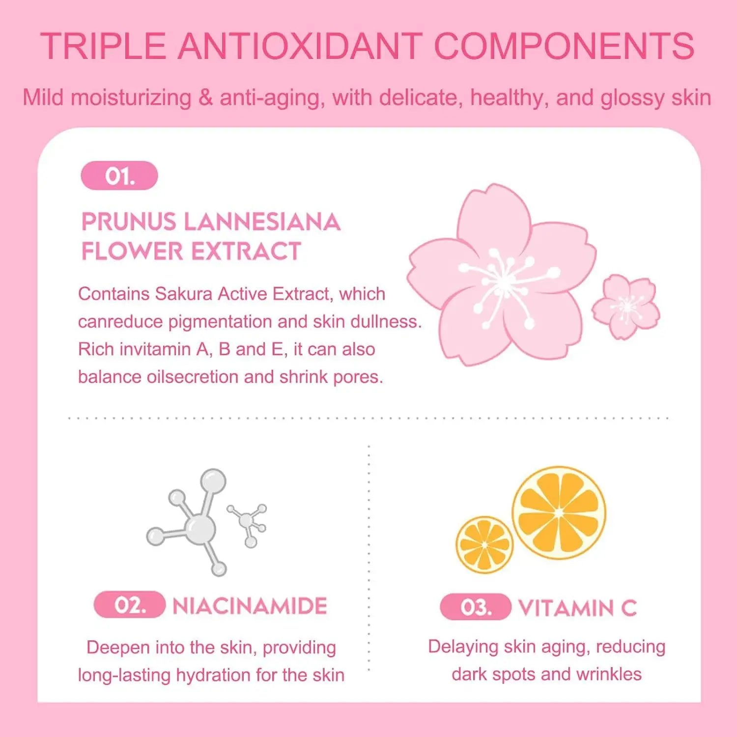 Kit de cuidado de la piel Sakura, 14 unids/set de mascarilla facial hidratante, crema facial de esencia, mascarilla para ojos y mascarilla labial, kit de cuidado de la piel para mujeres