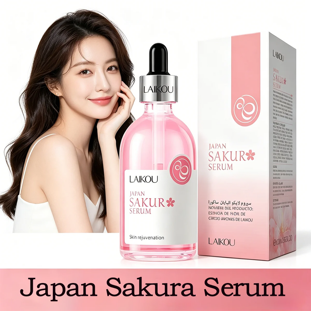 LAIKOU Sakura - Sérum Facial con Esencia de Rosas, Hidratante, Reafirmante, Iluminador, Suavizante, Productos para el Cuidado de la Piel Facial, 100 ml