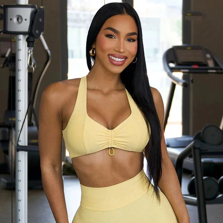 Conjuntos de ropa deportiva para Yoga, chándal para mujer, ropa atlética, traje de Fitness, entrenamiento de gimnasio, ropa de realce, Sujetador deportivo, traje de mallas