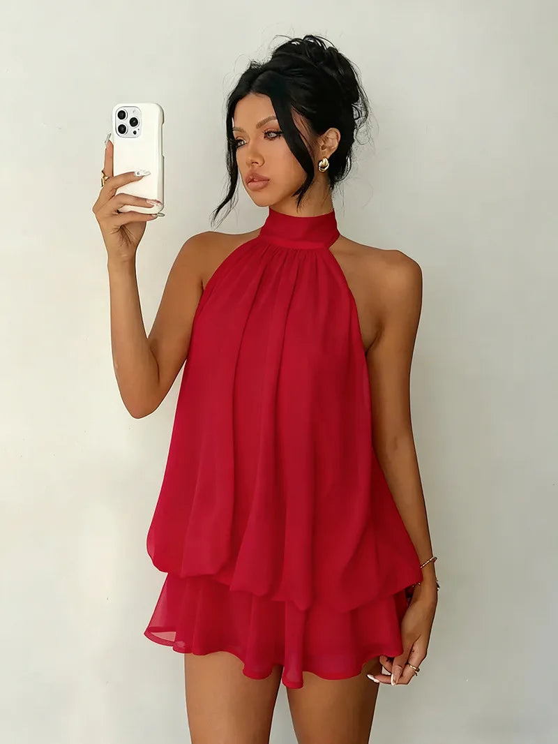 Vestidos Casuales para Mujer, Ropa Femenina Elegante para Fiesta, Vestido de Playa de Color Sólido, Ajustado, Sexy, con Espalda Descubierta