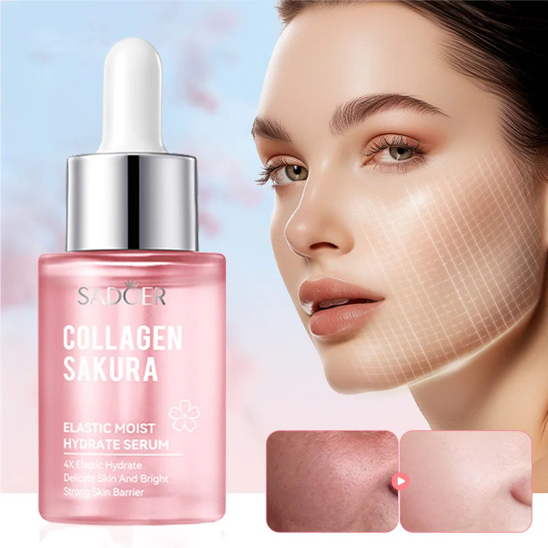 30/100ml SADOER Sakura suero Facial antiarrugas antienvejecimiento hidratante blanqueamiento esencia Facial productos para el cuidado de la piel