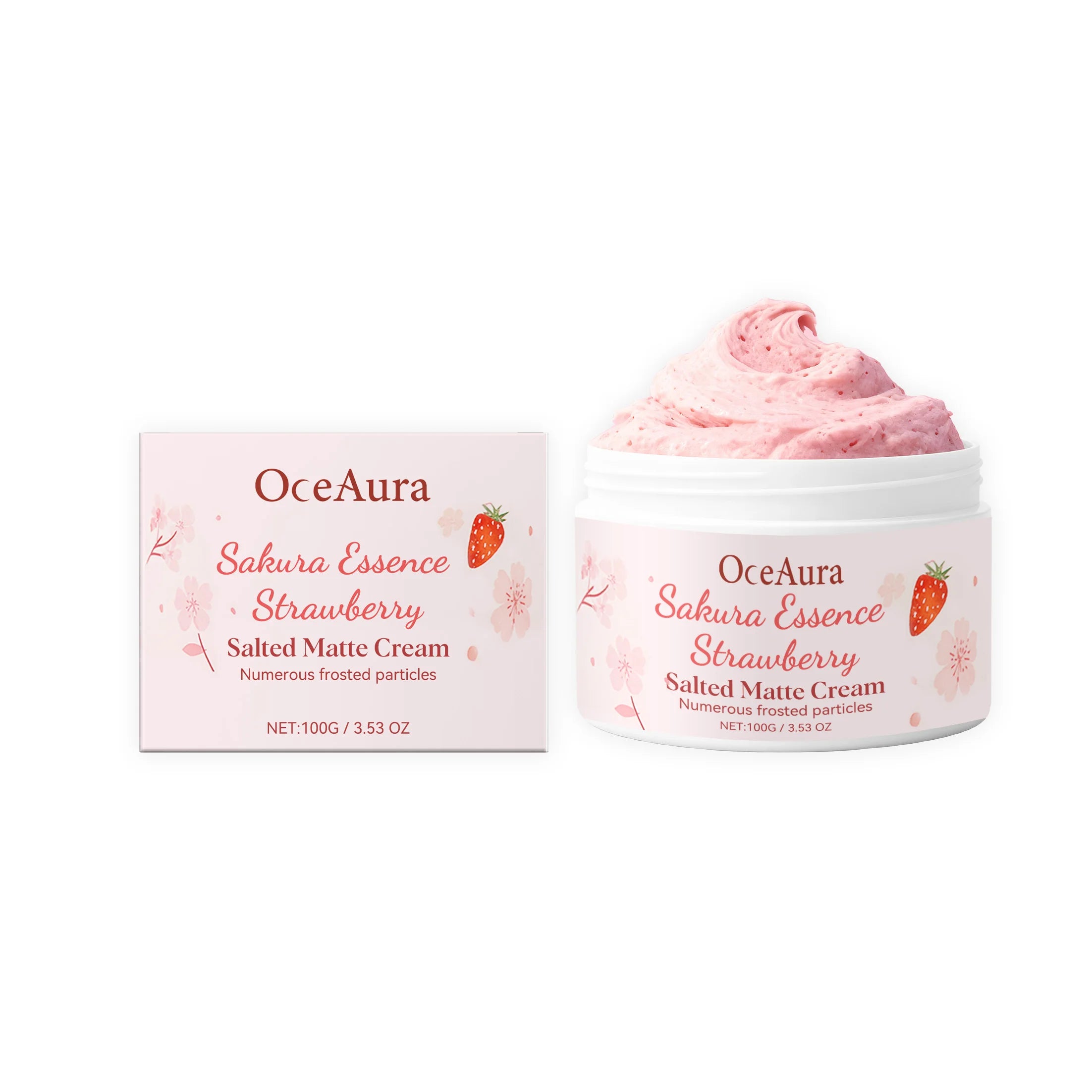 Crema exfoliante corporal de fresa Sakura, exfoliante de limpieza profunda para una piel suave y brillante, eliminación de piel muerta, hidratante