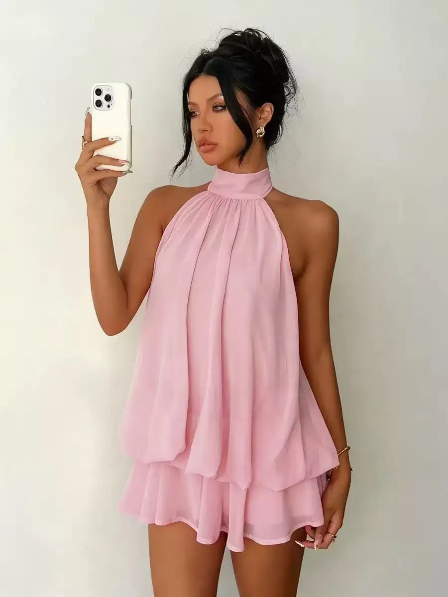 Vestidos Casuales para Mujer, Ropa Femenina Elegante para Fiesta, Vestido de Playa de Color Sólido, Ajustado, Sexy, con Espalda Descubierta