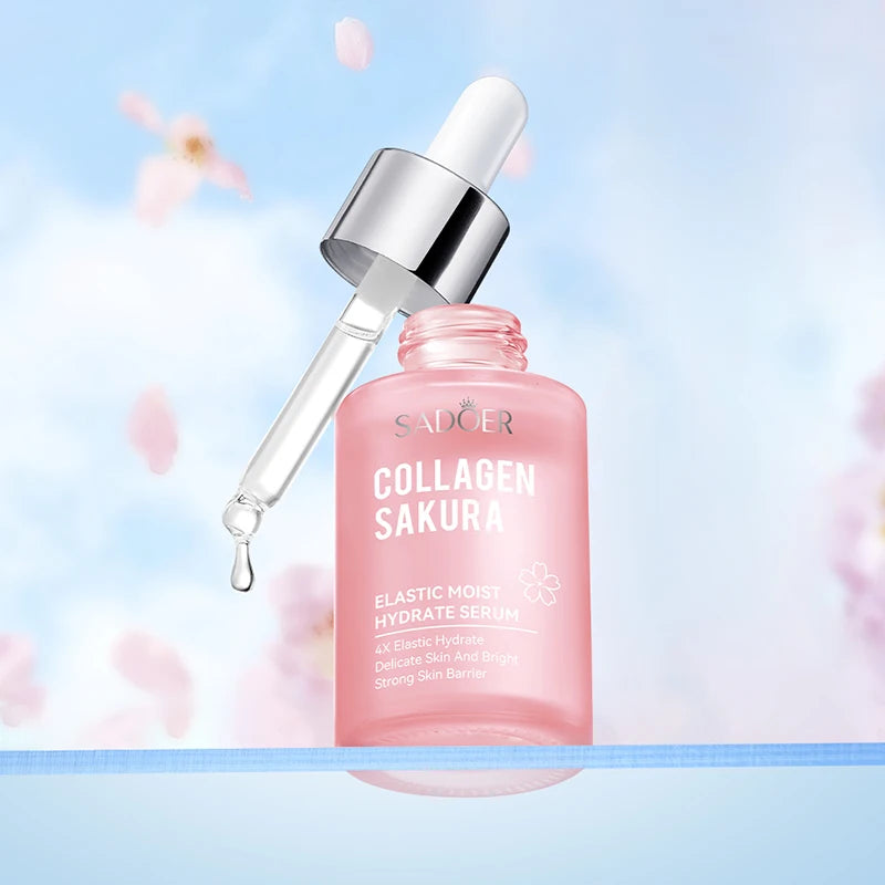 30/100ml SADOER Sakura suero Facial antiarrugas antienvejecimiento hidratante blanqueamiento esencia Facial productos para el cuidado de la piel