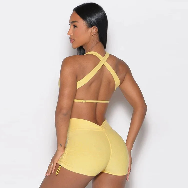 Conjuntos de ropa deportiva para Yoga, chándal para mujer, ropa atlética, traje de Fitness, entrenamiento de gimnasio, ropa de realce, Sujetador deportivo, traje de mallas
