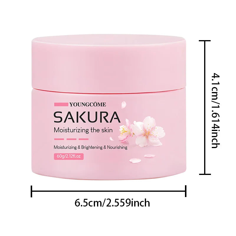 Crema de esencia Sakura, crema hidratante Facial de flor de cerezo para pieles secas y ásperas, colágeno reparador nutritivo antienvejecimiento para lifting facial
