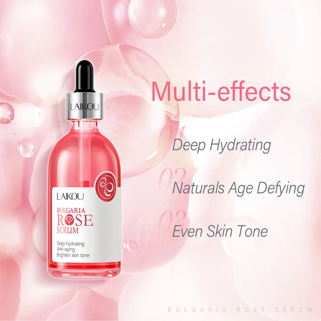 LAIKOU Sakura - Sérum Facial con Esencia de Rosas, Hidratante, Reafirmante, Iluminador, Suavizante, Productos para el Cuidado de la Piel Facial, 100 ml