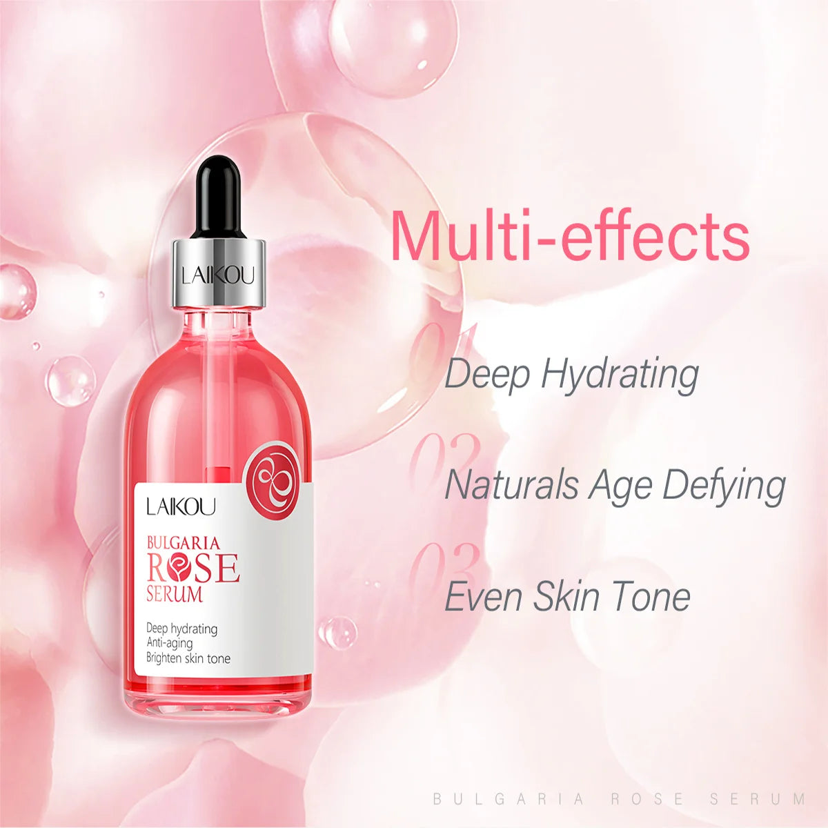 LAIKOU Sakura - Sérum Facial con Esencia de Rosas, Hidratante, Reafirmante, Iluminador, Suavizante, Productos para el Cuidado de la Piel Facial, 100 ml