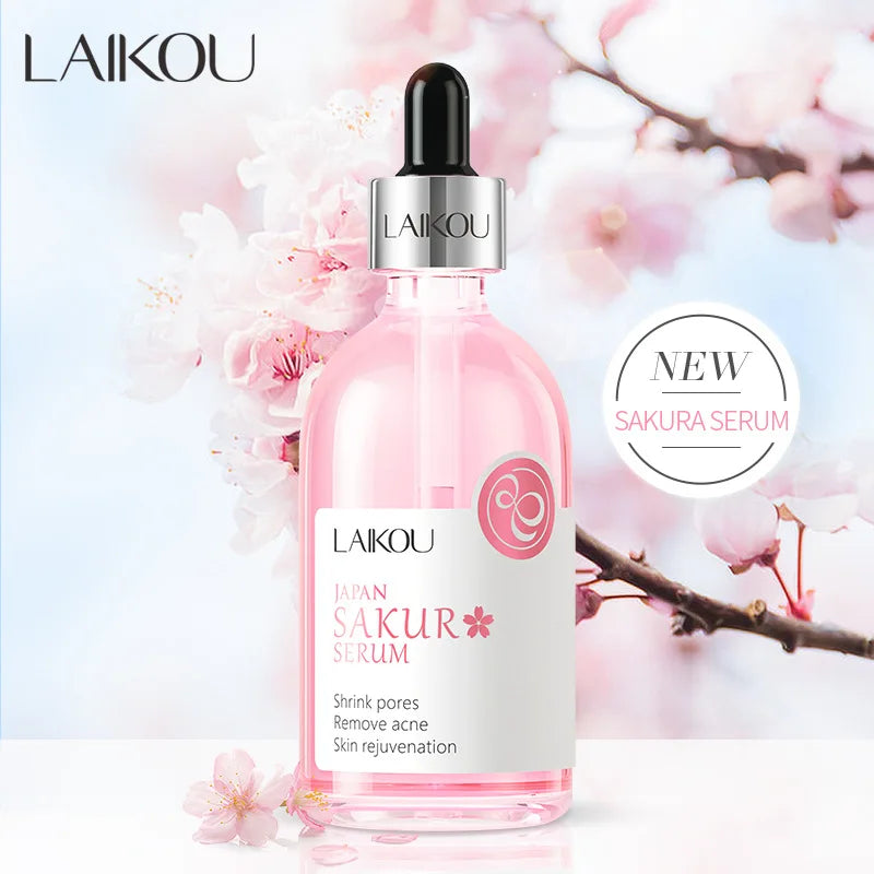 LAIKOU Sakura - Sérum Facial con Esencia de Rosas, Hidratante, Reafirmante, Iluminador, Suavizante, Productos para el Cuidado de la Piel Facial, 100 ml