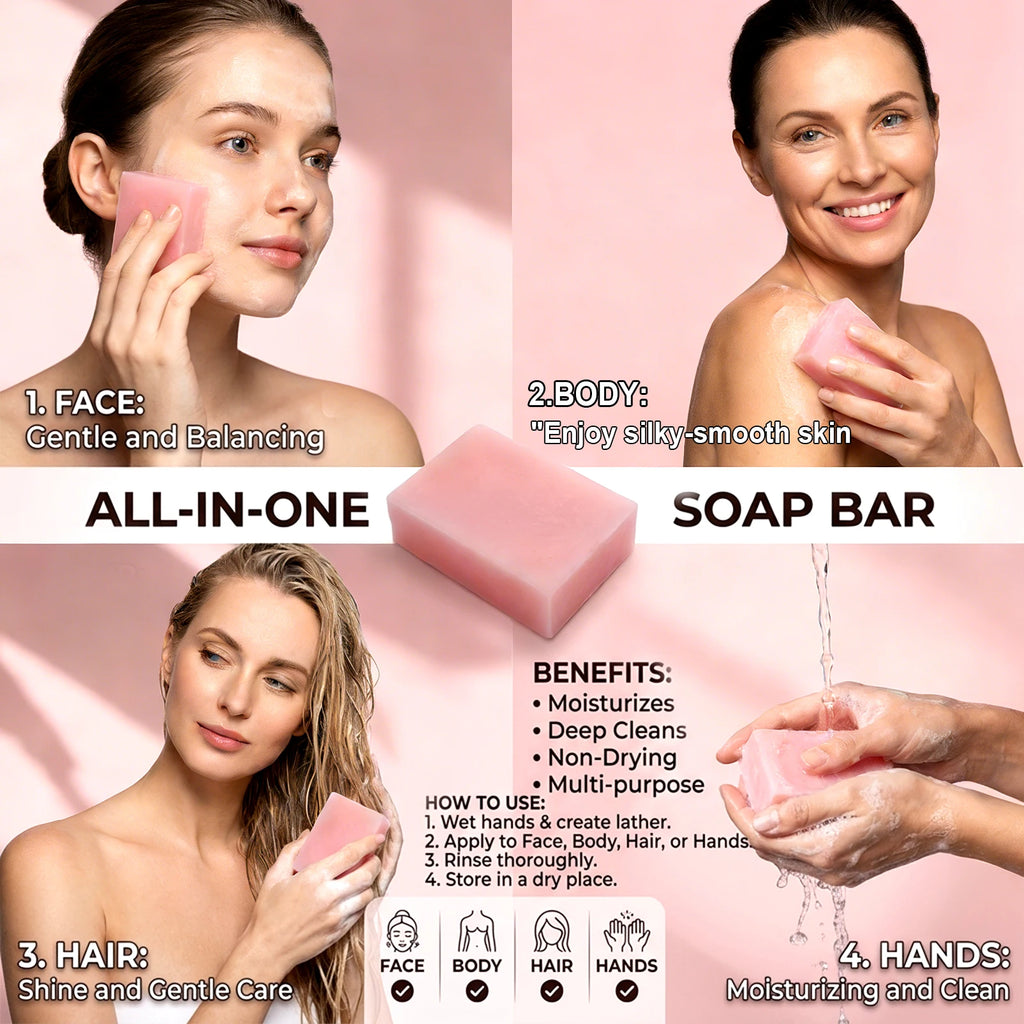 Jabón Artesanal de Sakura con Glicerina, Suave, No Reseca, Aroma Duradero, Jabón Limpiador para Cara y Cuerpo, Regalo