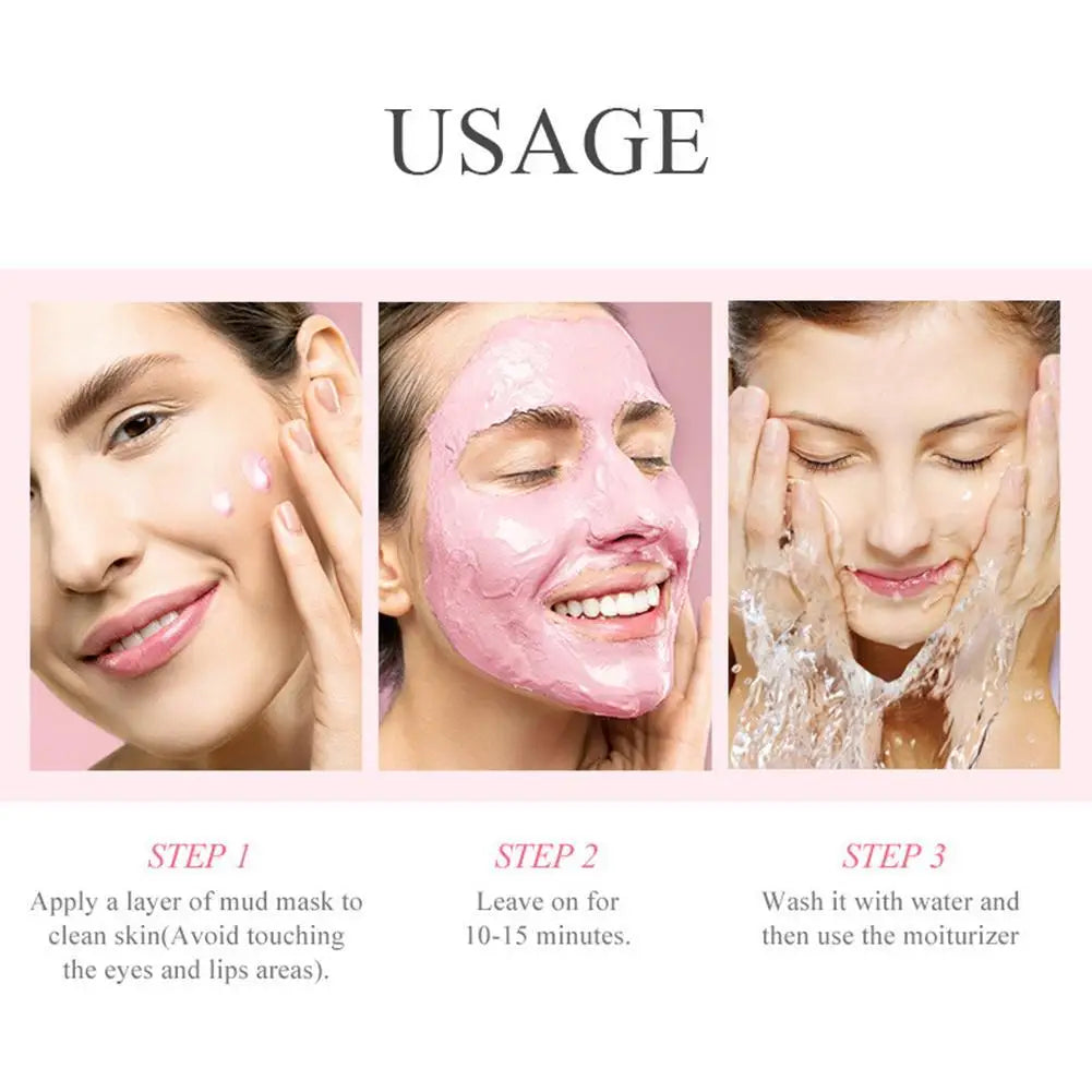 12 Uds. Mascarilla de barro Sakura, mascarilla Facial hidratante iluminadora, limpieza de la piel luminosa, arcilla limpiadora Facial, cuidado de la piel antiarrugas hidratante