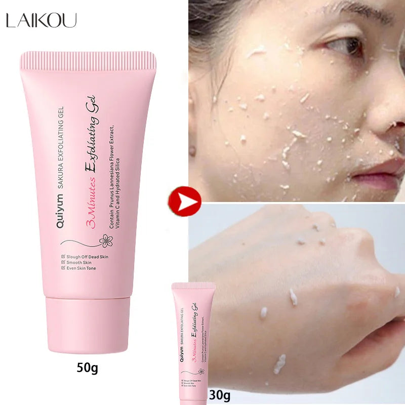 Sakura exfoliante Gel exfoliante exfoliante Facial hidratante nutritivo reparación exfoliantes crema Facial belleza cuidado de la piel 30g/50g