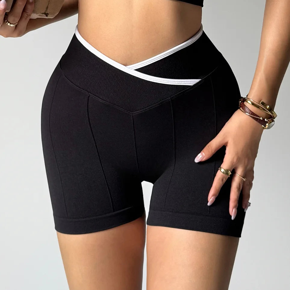 Conjunto de ropa de yoga de secado rápido para mujer, incluye pantalones cortos de yoga y ciclismo, top deportivo, chaleco de fitness y conjunto deportivo.